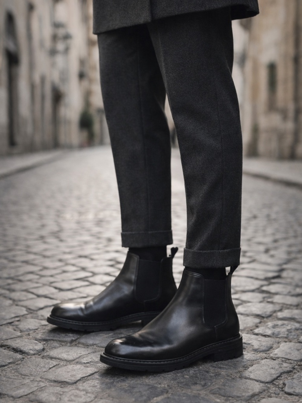 Officine Creative Chelsea Boots Black Leather Vibram Sole EU 41 US 8